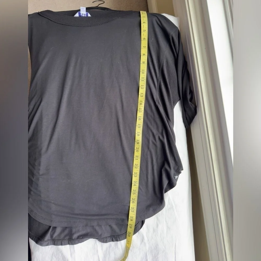 Joy Lab Black Trendy Thumb Hole Sleeve‎ Stretchy Tunic top XXL - Picture 10 of 11